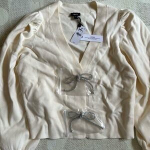 NWT Express Rhinestone Bow Sweater